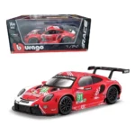 bburago 1/24 scale porsche 911 rsr lemans 2020 diecast model