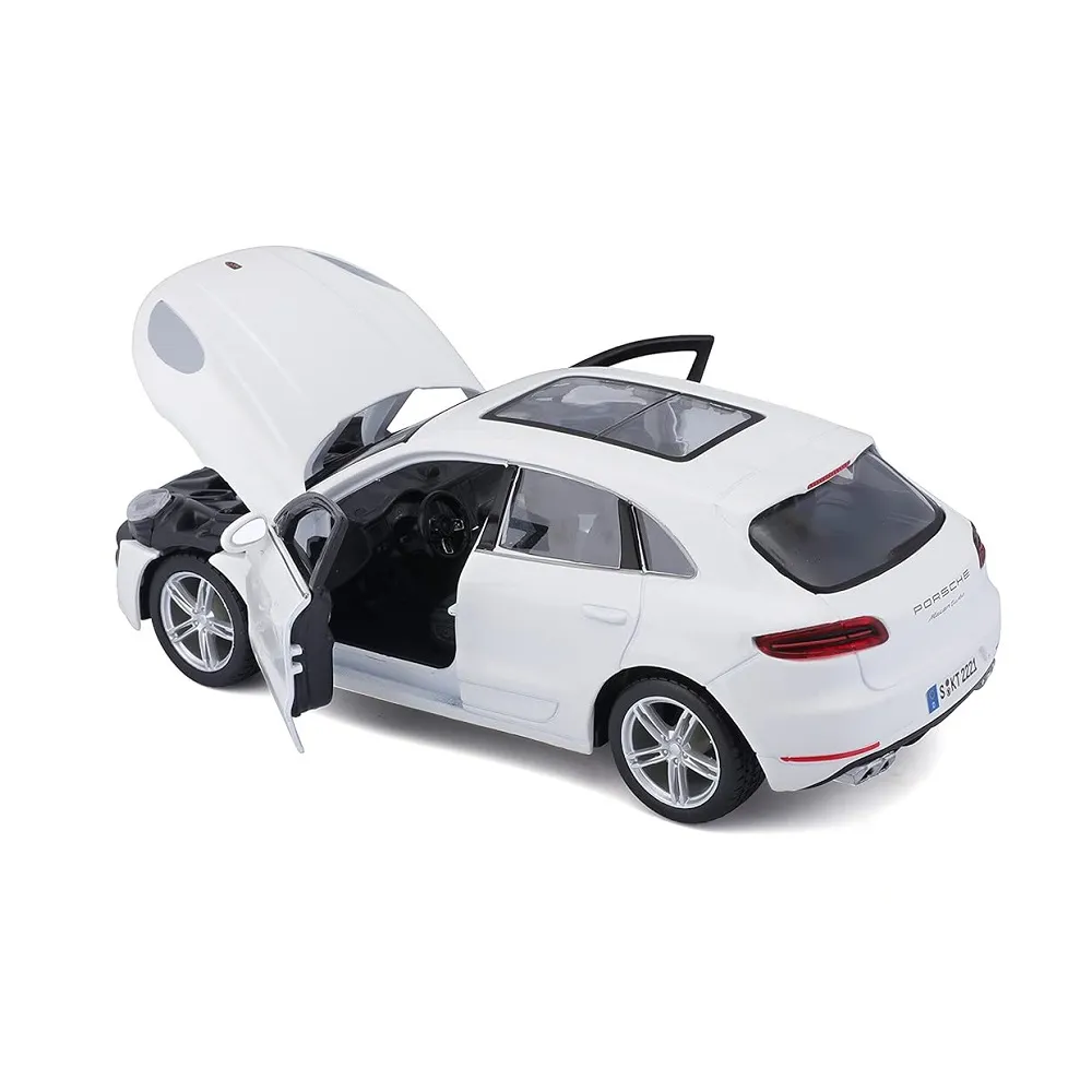 Bburago 1/24 Scale Porsche Macan (White) Diecast Car Model for 14+ Year - Image 2
