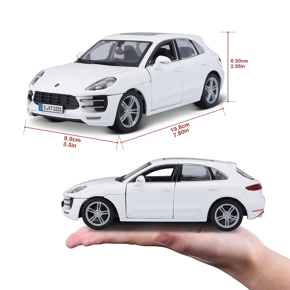 Bburago 1/24 Scale Porsche Macan (White) Diecast Car Model for 14+ Year - Image 6