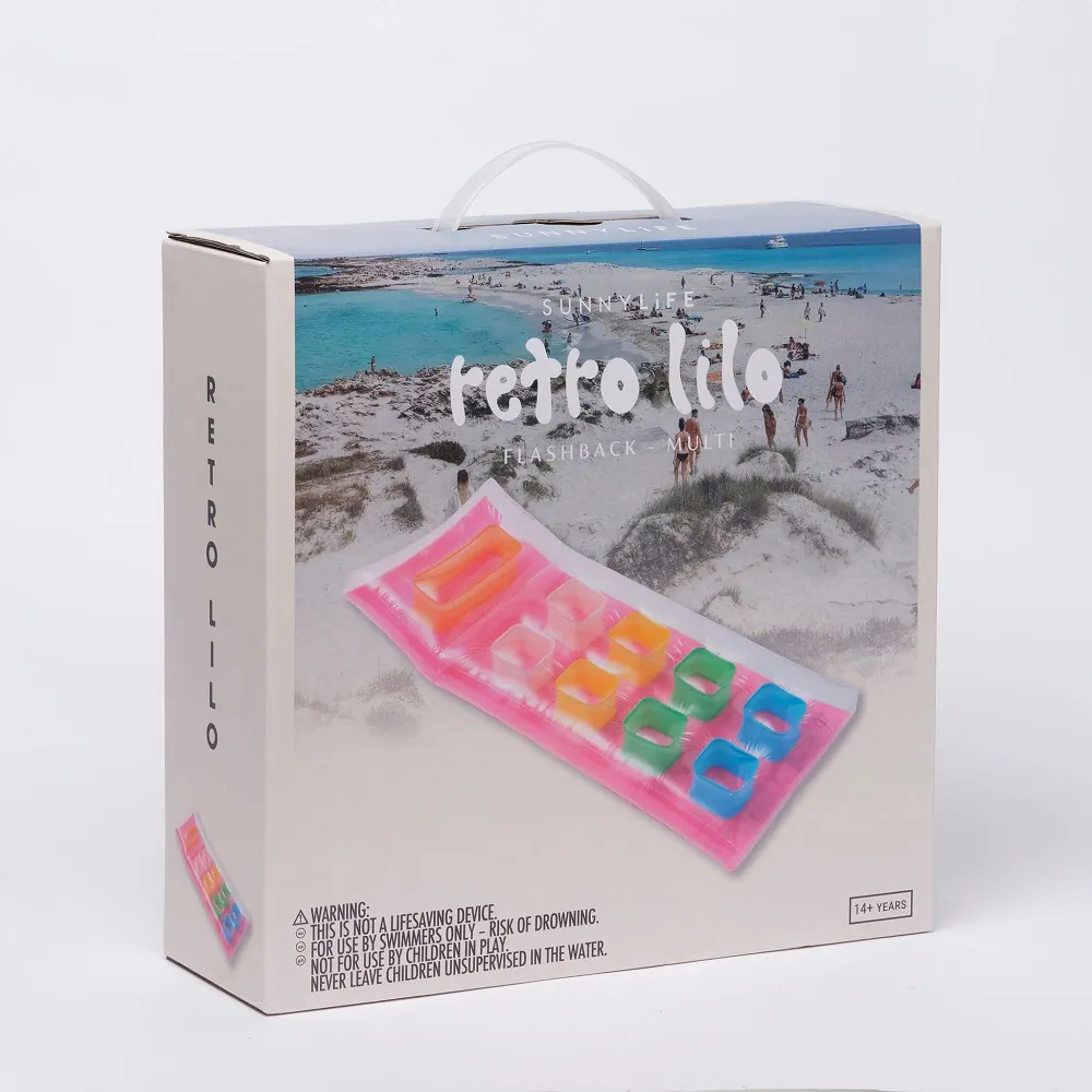 Sunnylife PVC Retro Lie-On Flash Back Multi for beach & swimming pool - Image 4