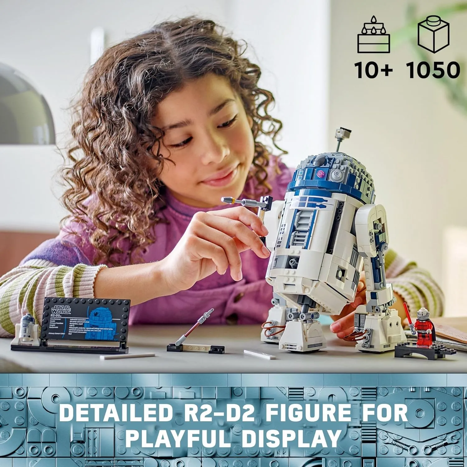 Lego Star Wars 75379 R2-D2 Brick Built Droid Figure Building Set, Collectible for 10+ Years (1050 Pcs) - Image 2
