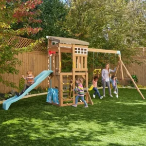 Kidkraft Wooden Modern Outdoor Swing Set for age 3-10 years