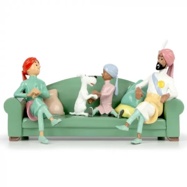 Metal Scene Collectible Figure - Tintin and Snowy The Couch Scene 29263 New 2024 Release