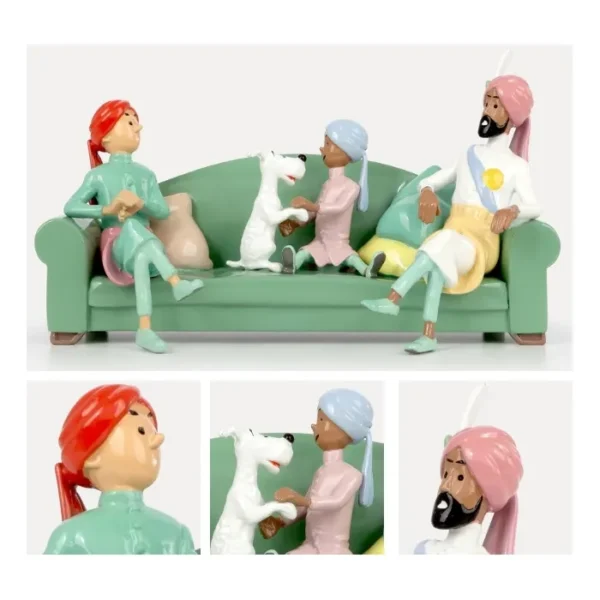 Metal Scene Collectible Figure - Tintin and Snowy The Couch Scene 29263 New 2024 Release - Image 2