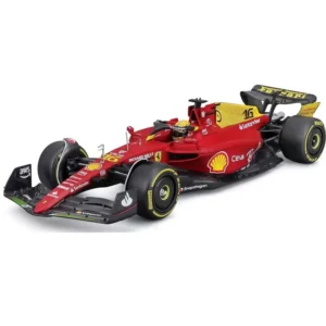 Bburago 1/24 Scale 2022 Ferrari F1-75 #16 Charles Leclerc Formula 1 Car Model (With Plex Case)