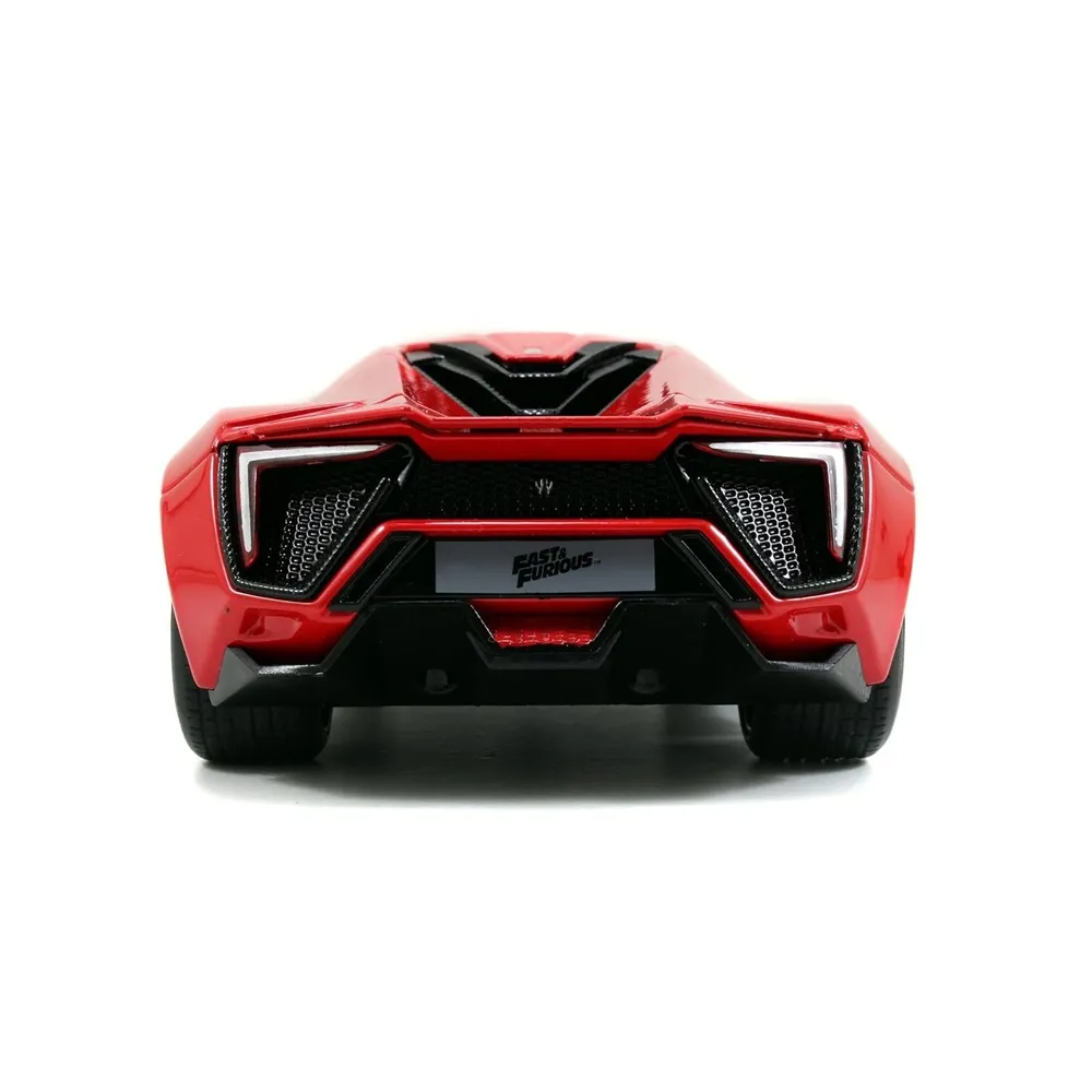 Jada Toys 1/24 Scale Fast & Furious Lykan Hypersport Diecast Car Model (Red) - Image 4