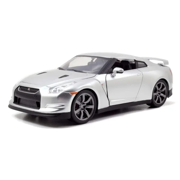 Jada Toys 1/24 Scale Fast & Furious Brian's Nissan GTR R35 Diecast Car Model for 14+ Years (SilveR)