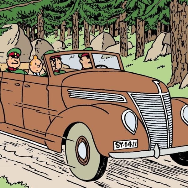 Tintin Car #50 1/24 Scale The Covertible Ford 1937 Diecast Model for Collectors 14+ Years - Image 6