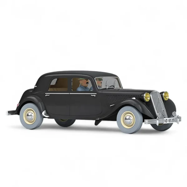 Tintin Car #48 1/24 Scale The Black Citroën 15 CV Diecast Model for Collectors 14+ Years