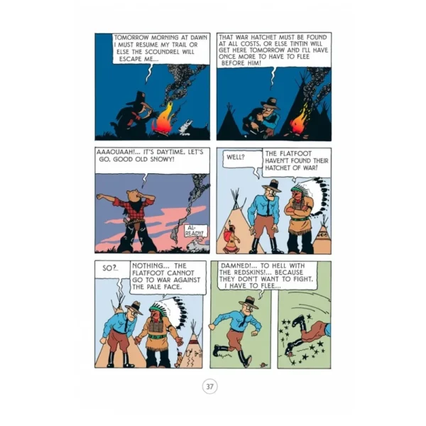 Tintin Book - Album Tintin in America Colorised (Yawning) English Version - Image 3