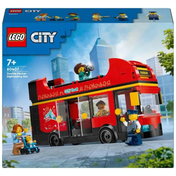Lego 60407 City Red Double-Decker Sightseeing Bus for 7+ Years - Image 3