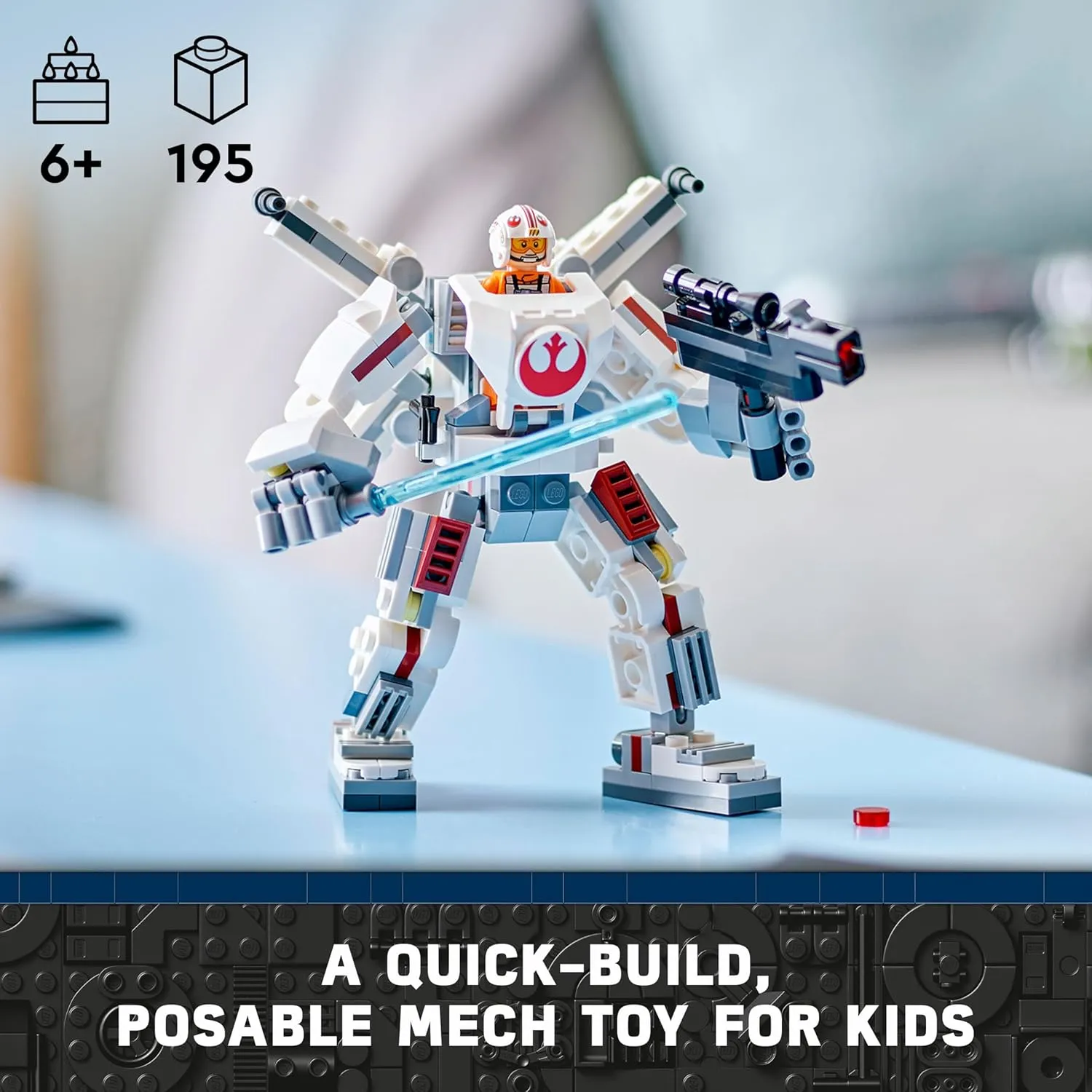 Lego 75390 Star Wars Luke Skywalker X-Wing Mech for 6+ Years Building Toy - Image 2