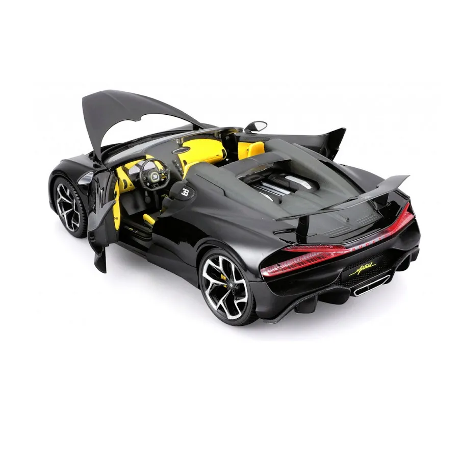 Bburago 1/18 Scale Bugatti W16 Mistral Diecast Car Model for Collectors 14+ Years (Black) - Image 3