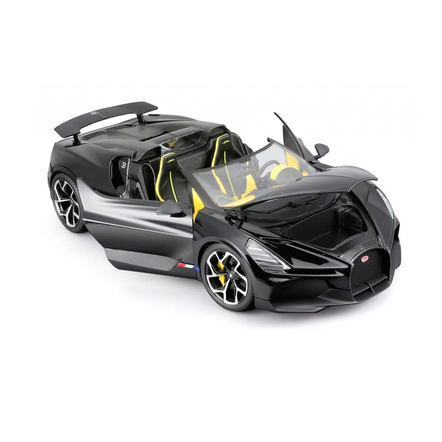 Bburago 1/18 Scale Bugatti W16 Mistral Diecast Car Model for Collectors 14+ Years (Black) - Image 2