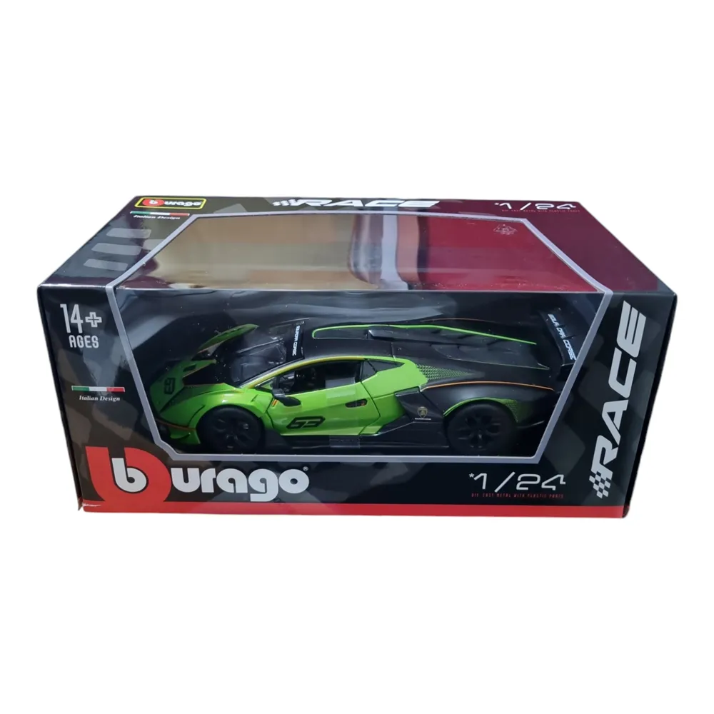 Bburago 1/24 Scale Lamborghini Essenza SCV12 Diecast Car Model for 14+ Year (Green-Black) - Image 6
