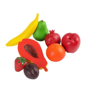 Rubbabu Interactive Realistic Fruit Toys for Toddlers 1-5 Years (100% natural rubber foam) Set of 8