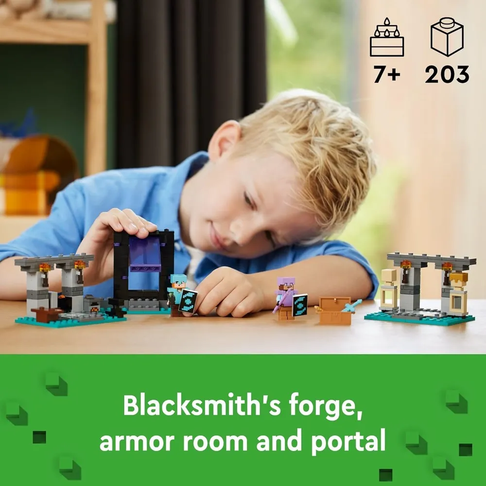 Lego Minecraft 21252 The Armory Building Set - Includes Popular Minecraft Figures Alex and Armorsmith - Image 2
