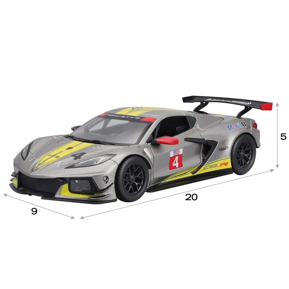 Bburago 1/24 Scale 2020 Chevrolet Corvette C8R Diecast Scale Model for 14+ Years - Image 3