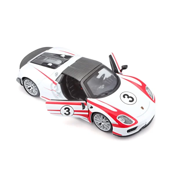 Bburago 1/24 Scale Porsche 918 Weissach Diecast Car Model for 14+ Year - Image 7