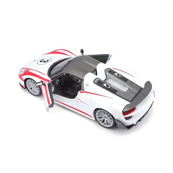 Bburago 1/24 Scale Porsche 918 Weissach Diecast Car Model for 14+ Year - Image 8