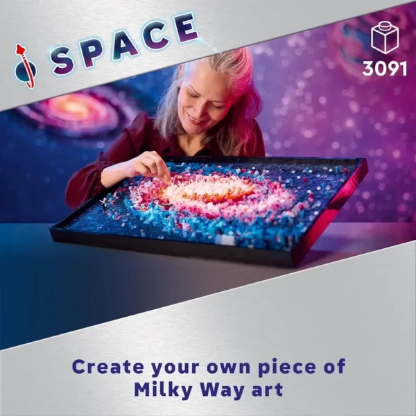 Lego Art 31212 The Milky Way Galaxy Wall Art Building Blocks Set for Adults 18+ Years (3091 Pcs) - Image 3