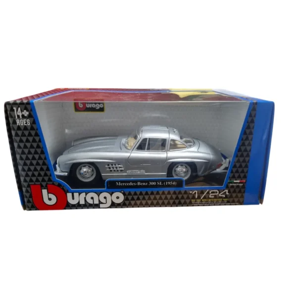 Bburago 1/24 Scale Mercedes-Benz 300 SL 1954 Diecast Car Model for 14+ Years (Silver) - Image 3
