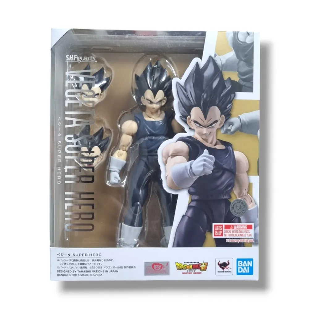 Dragon Ball Z Vegeta Super Hero S.H.Figuarts Action Figure Reissue By Tamashii Nations for 15+ Years - Image 2