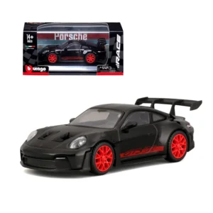 Bburago 1/43 Scale Porsche 911 GT3 RS Diecast Car Model for 14+ Year (Black)