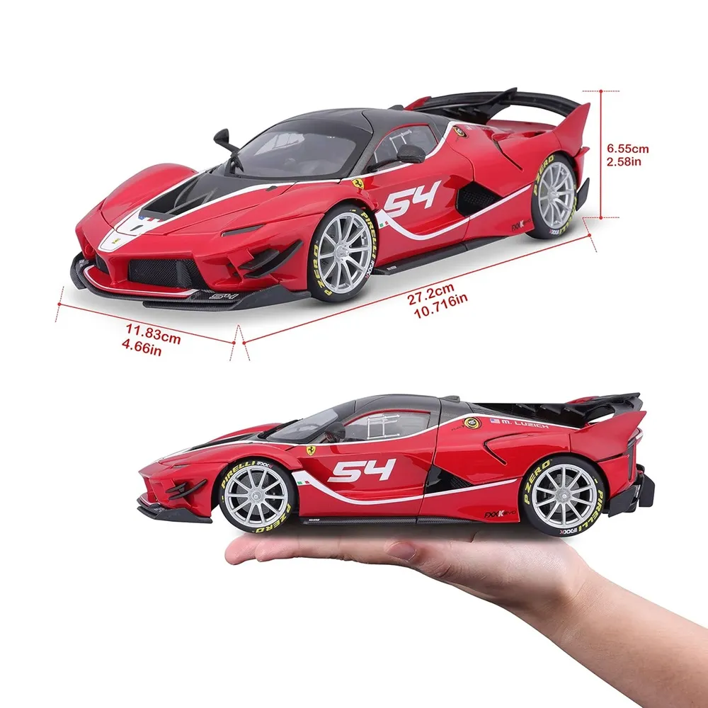 Bburago Signature Series - 1/18 Scale Ferrari FXX K Evo #54 Diecast Car Model (Red) - Image 2