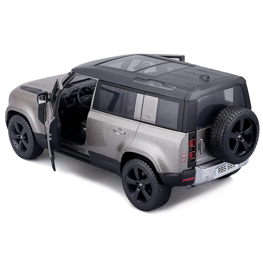 Bburago 1/24 Scale 2022 Land Rover Defender 110 Diecast Car Model for 14+ Year (Silver) - Image 3