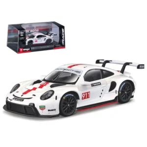 bburago 1:43 scale porsche 911 rsr white diecast model