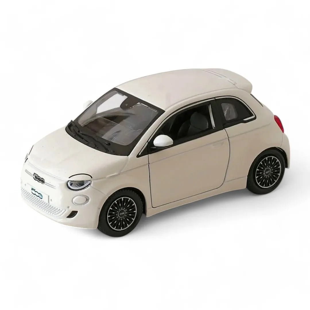 Bburago 1/24 Scale 2023 Fiat 500c Diecast Car Model for 14+ Years (White)