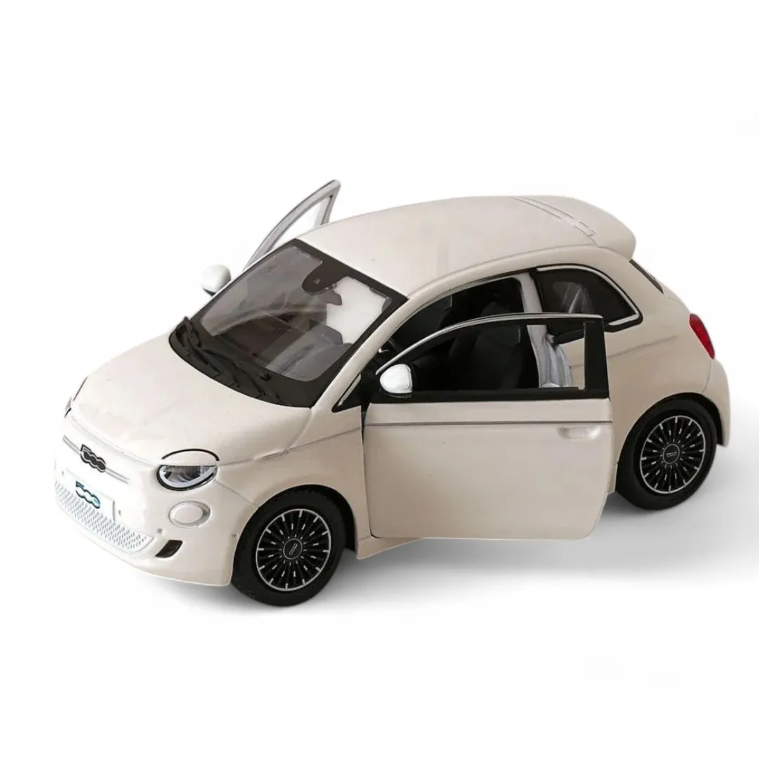 Bburago 1/24 Scale 2023 Fiat 500c Diecast Car Model for 14+ Years (White) - Image 3