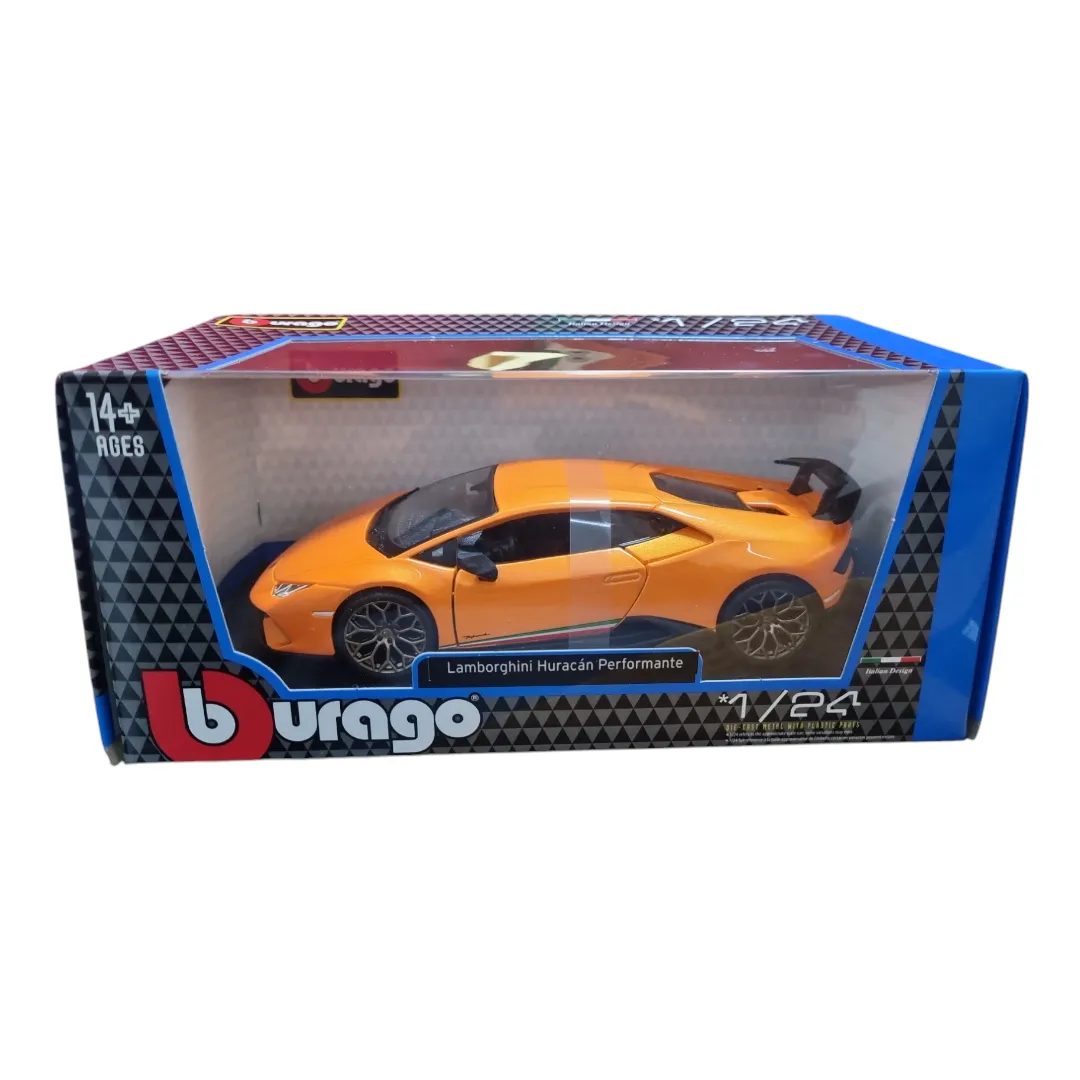 Bburago 1/24 Scale Lamborghini Huracan Performante (Orange) Diecast Car Model for 14+ Years - Image 4
