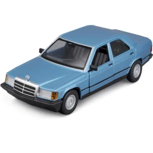 Bburago 1/24 Scale 1987 Mercedes-Benz 190 E 2.6 Diecast Car Model for 14+ Years (Blue)