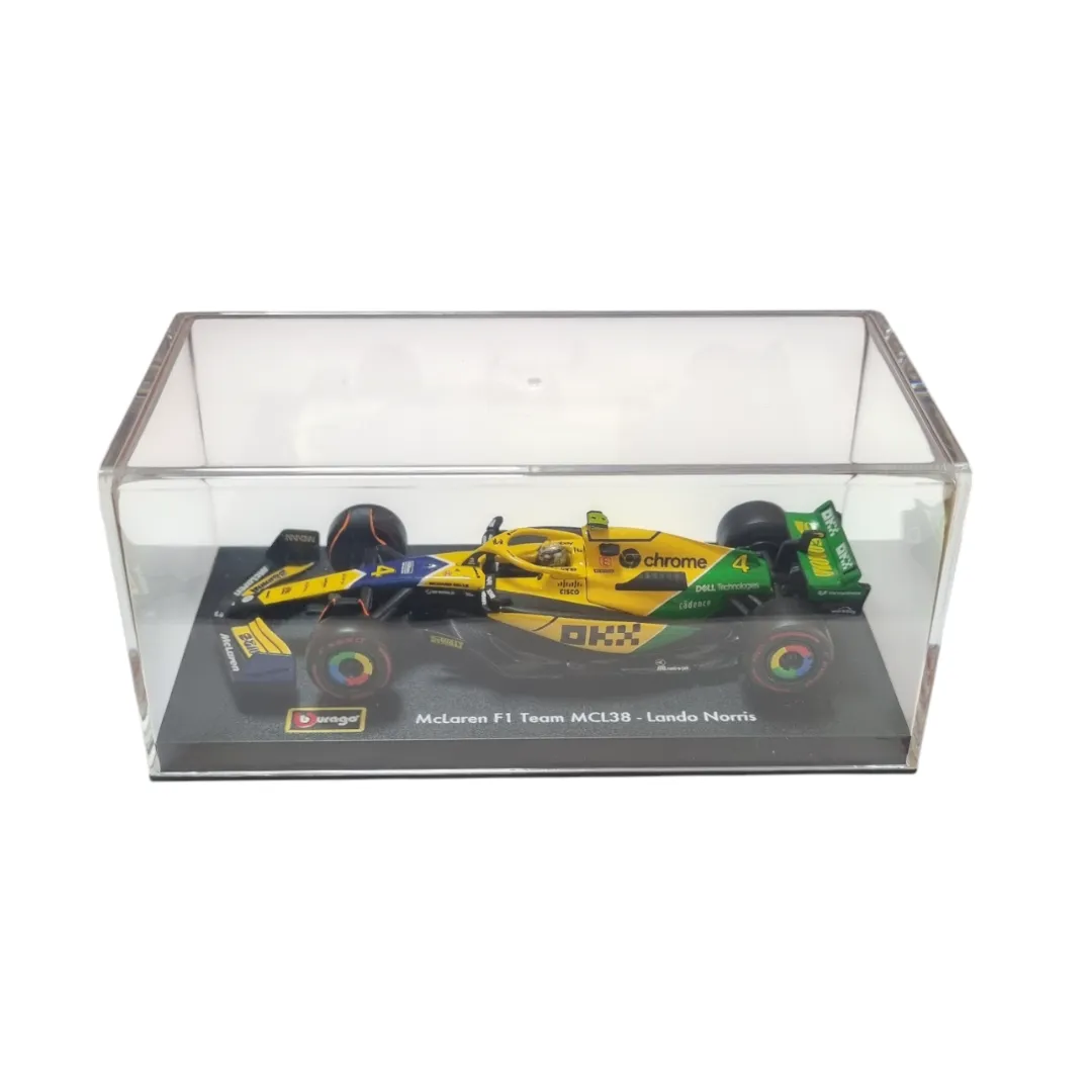 Bburago 1/43 Scale McLaren F1 MCL38 2024 Monaco Grand Prix - Lando Norris Diecast Model - Image 3