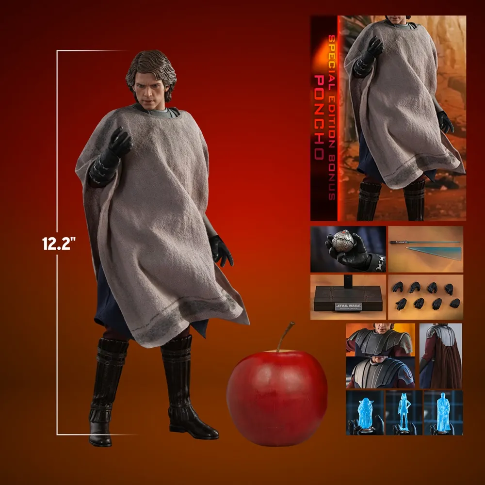 Hot Toys 1/6 Scale Anakin Skywalker from Star Wars (Exclusive Edition) Collectible Figure for 15+ Years - Image 6