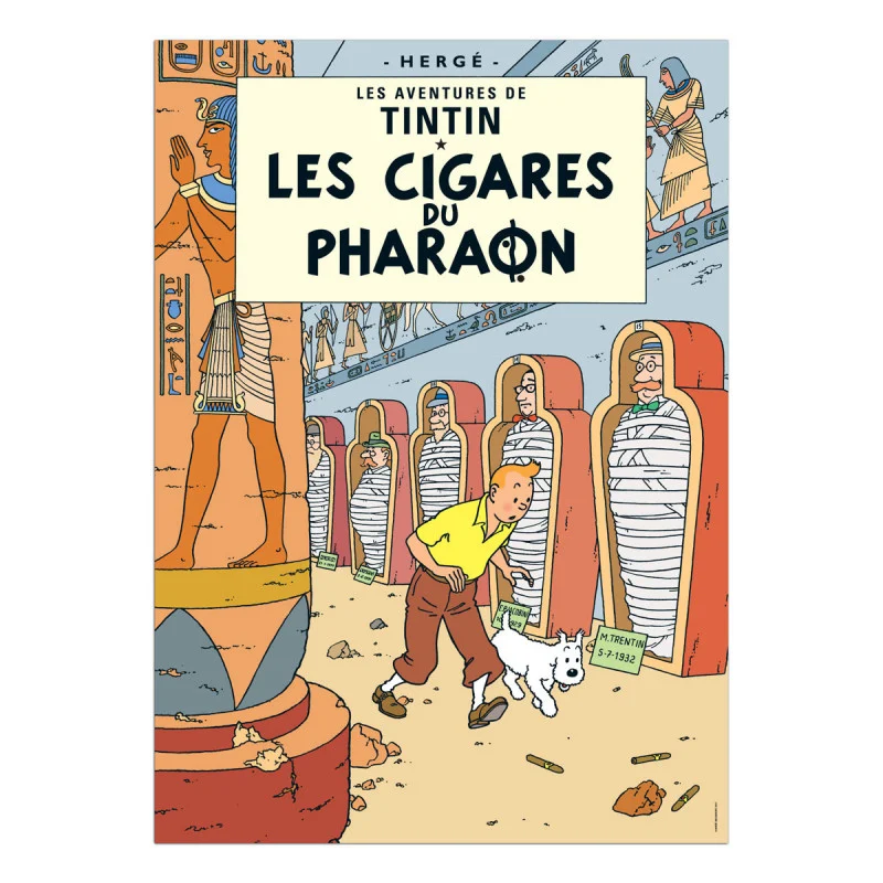 Tintin Poster - Cigars of the Pharaoh (FR) 50 x 70 cms