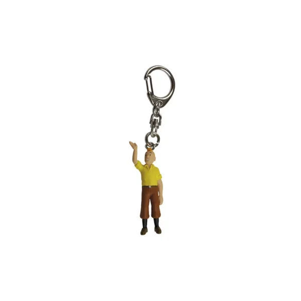 Tintin PVC Keychain - Tintin Waving 6 cms Ref #42434