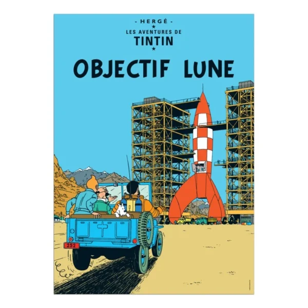 Tintin Poster - Destination Moon (FR) 50 x 70 cms