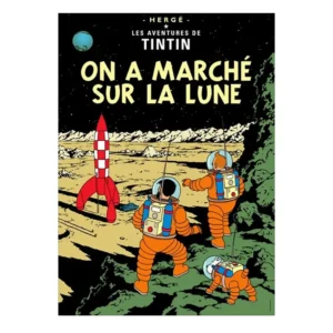 tintin poster the explorers of the moon