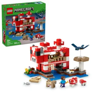 lego 21270 minecraft the mooshroom house