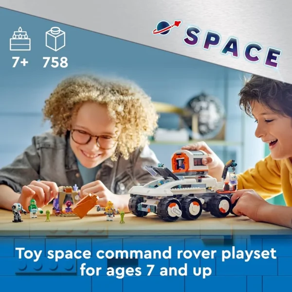 Lego 60432 City Command Rover and Crane Loader Building Set for Kids (758 Pcs), Space theme - Image 2