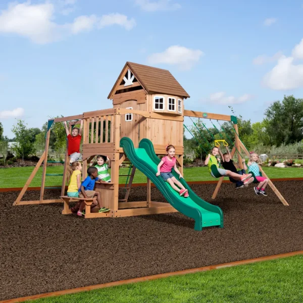 Backyard Discovery Montpelier Wooden Swing Set for Kids - Image 4