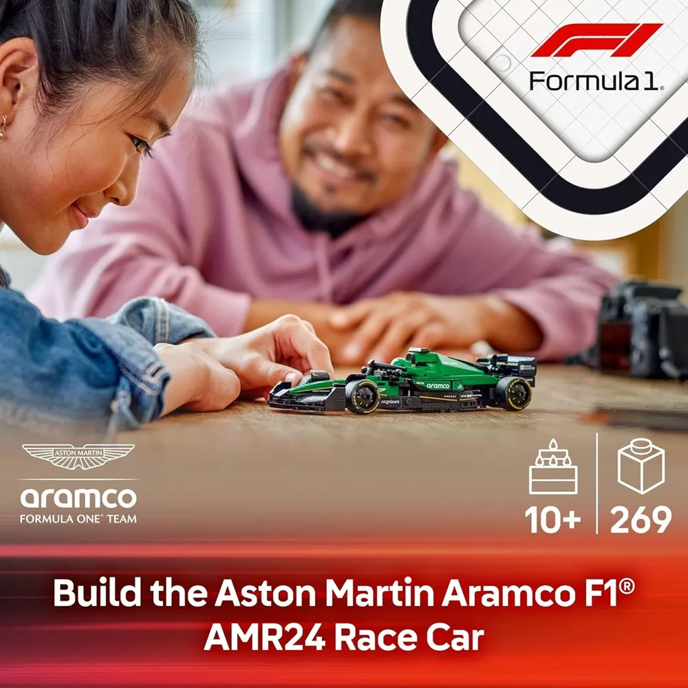 Lego Speed Champions 77245 Aston Martin Aramco F1 AMR24 Race Car Building Set for 10+ Years (269 Pcs) - Image 3