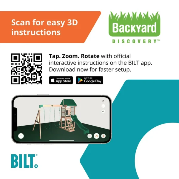 Backyard Discovery Buckley Hill Wooden Swing Set for Kids - Image 8
