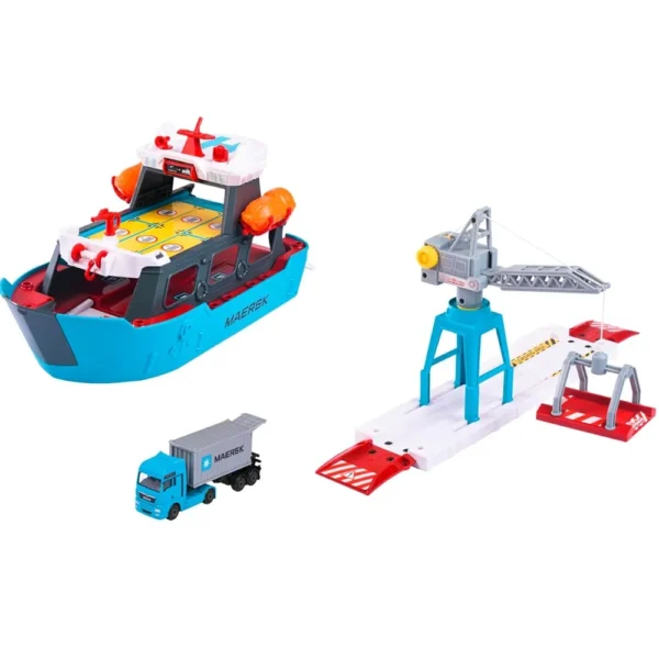 Majorette - Creatix Toy Port with Container Ship - Maersk Logistics for 5+ Years (Playset) - Image 2