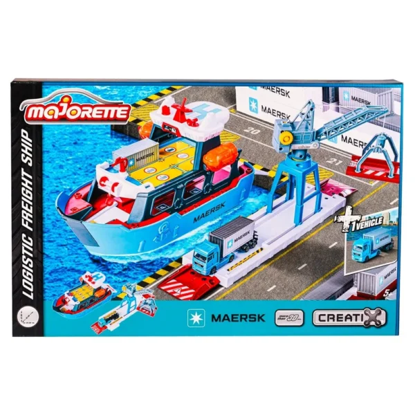 Majorette - Creatix Toy Port with Container Ship - Maersk Logistics for 5+ Years (Playset) - Image 6