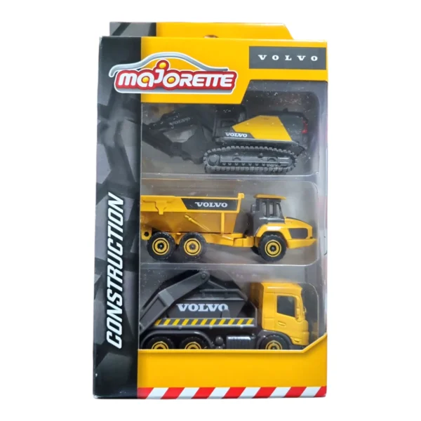 Majorette Volvo Construction 3-pack Diecast Model Set (Size 7.5cm) - Set I
