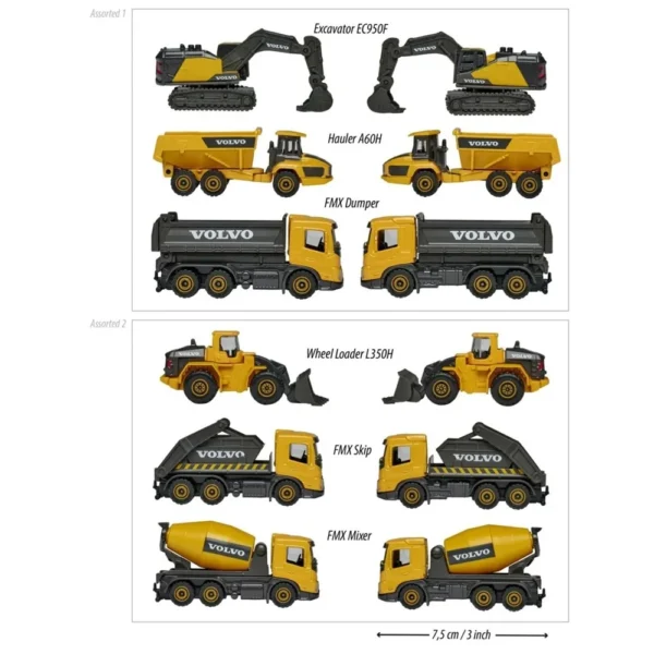 Majorette Volvo Construction Bundle (6 Diecast Models) for 3+ Years - Image 3
